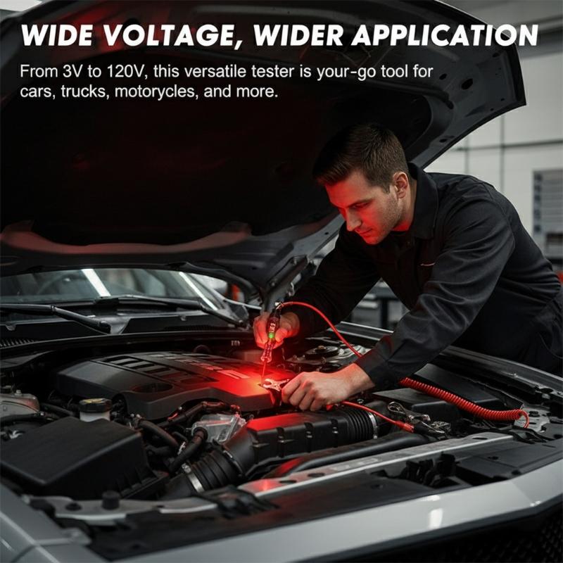 Electronics Quiz - 3V 120V 電圧テスターペンデジタルディスプレイロングプローブポータブル電気回路検出ツール車の家庭や作業場での使用に最適