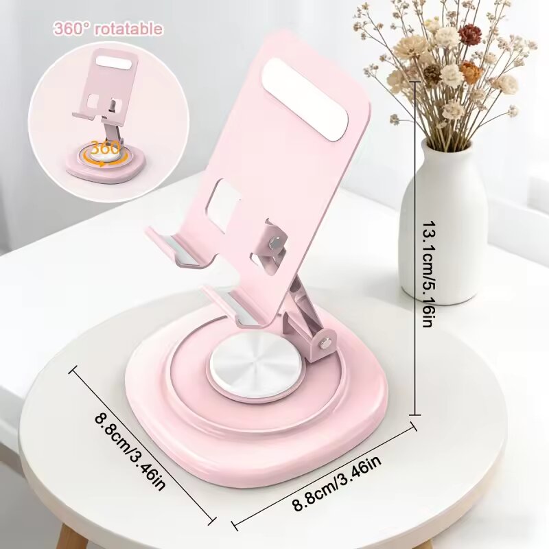 Mobile Electronics Gadgets - 360度回転可能折りたたみ式デスクトップ電話スタンドポータブル滑り止め卓上モバイルホルダーオフィスデスクアクセサリー