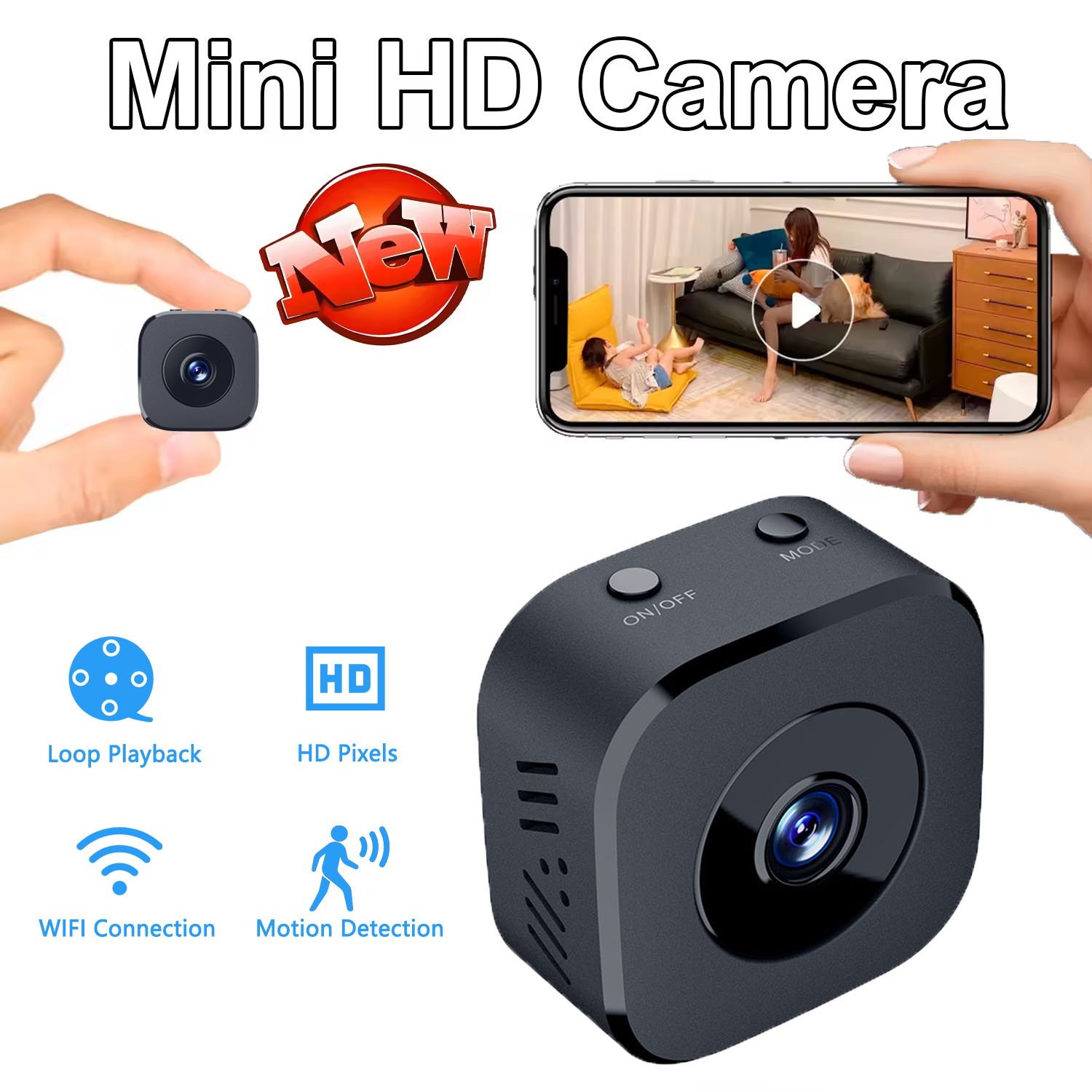 Compact Camera Mirrorless - セキュリティカメラ 4K ミニ フルカラー ナイトビジョン 高解像度