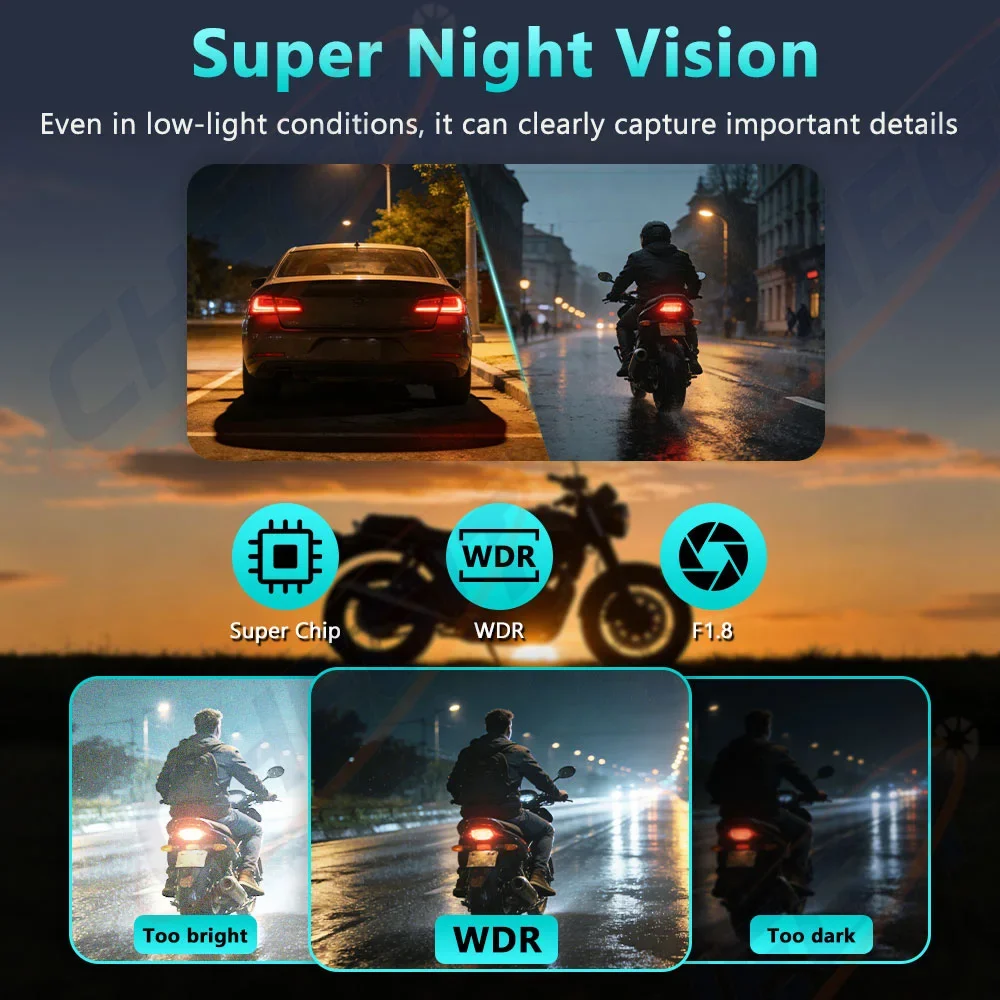オートバイ DVR 2K HD WiFi 防水 IP66 ミ - Compact Camera Mirrorless のレビューと価格