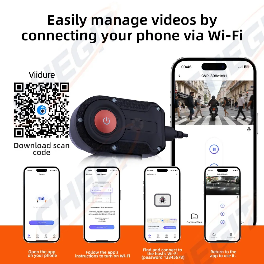 オートバイ DVR 2K HD WiFi 防水 IP66 ミ - Compact Camera Mirrorless のレビューと価格