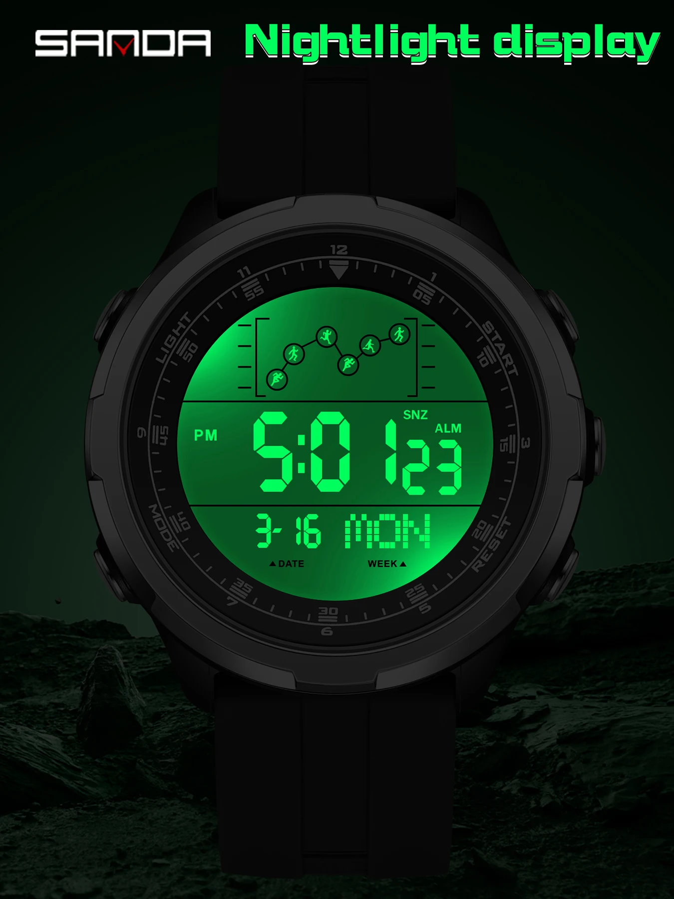 三田デジタル腕時計メンズミリタリーアーミースポーツ腕時計トッ - Electronics Gadgets For Men のレビューと価格