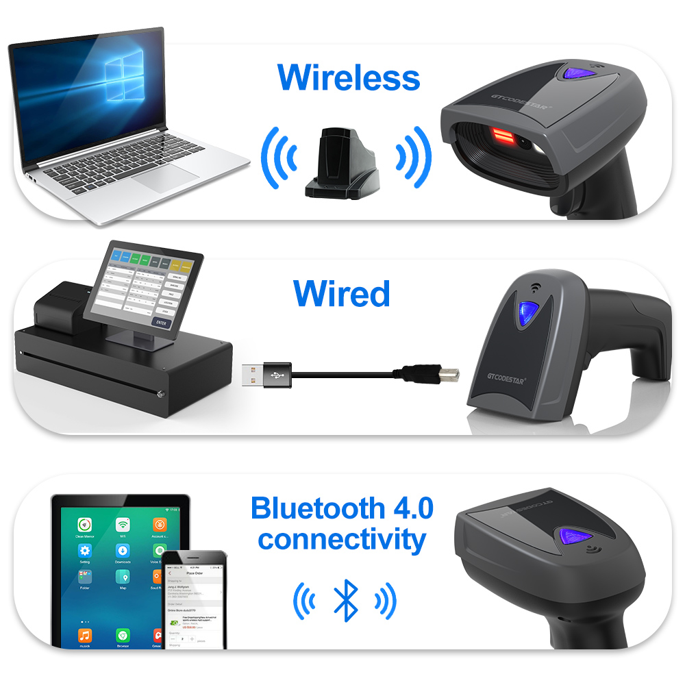 GTCODESTAR X-1801B Qr 1D 2D バー - Barcode Scanner Wireless のレビューと価格