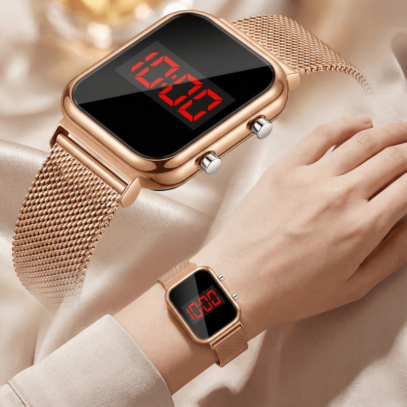 ファッション磁気バックル長方形 LED デジタル腕時計男性女 - Electronics Gadgets For Men のレビューと価格