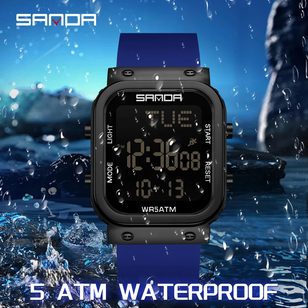 SANDA デジタル腕時計メンズミリタリーアーミースポーツ腕 - Electronics Gadgets For Men のレビューと価格