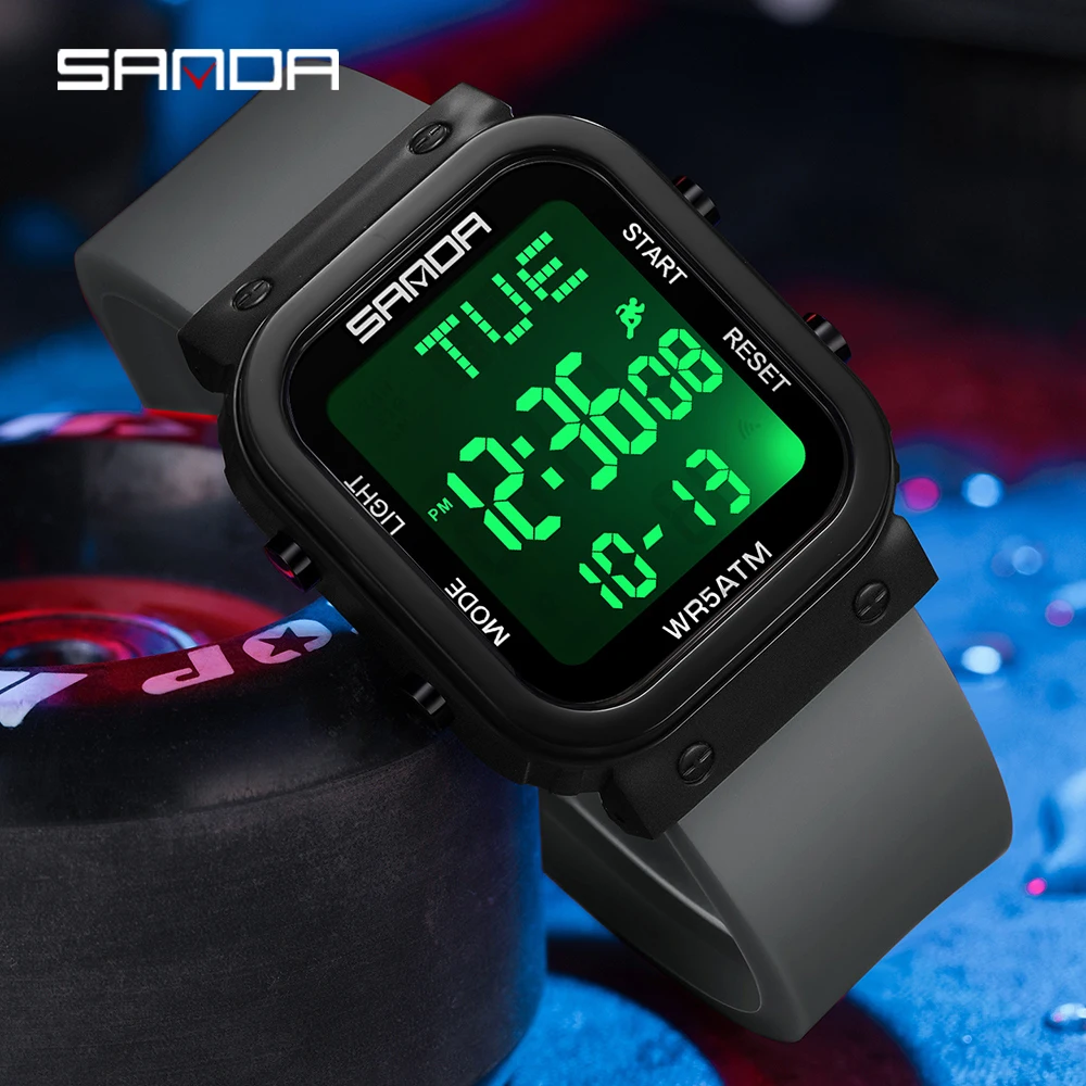 SANDA デジタル腕時計メンズミリタリーアーミースポーツ腕 - Electronics Gadgets For Men のレビューと価格