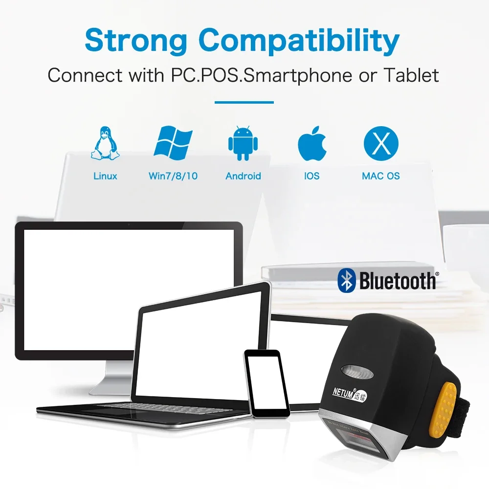 新型NetumミニフィンガーリングバーコードスキャナーCCD - Barcode Scanner Wireless のレビューと価格