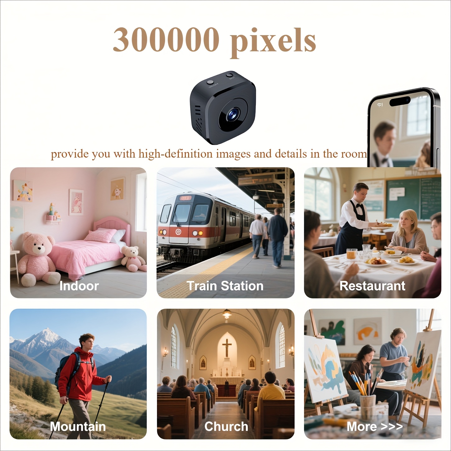 1080P HD ミニ WiFi カメラ屋内安全セキュリティ - Compact Camera Mirrorless のレビューと価格