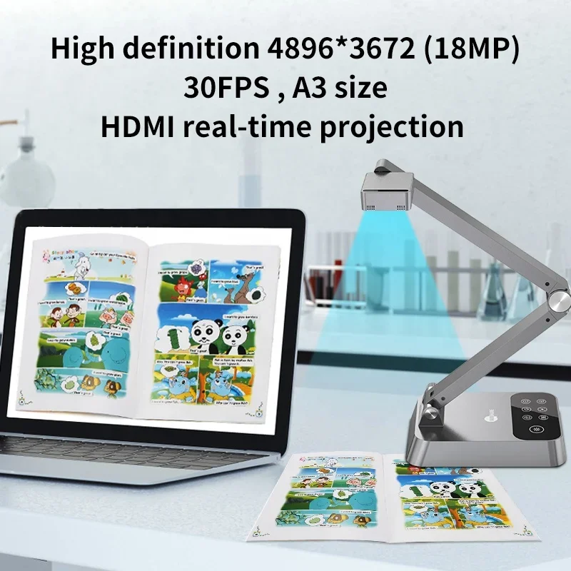 新型ポータブル教育用プロジェクターツール A3 HD MI  - Document Camera Visualizer のレビューと価格