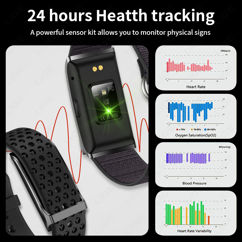 LIGE 100+ スポーツフィットネストラッカースマートブ - Electronics Gadgets For Men のレビューと価格