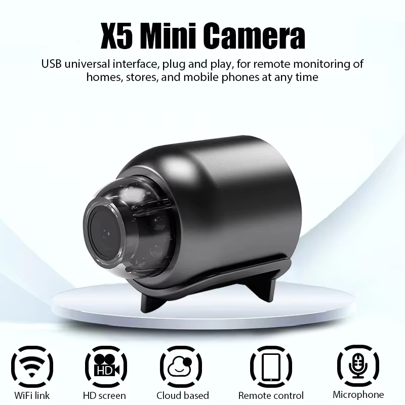 1080P新型X5ミニカメラ、クリアナイトビジョン、軽量ポー - Compact Camera Mirrorless のレビューと価格