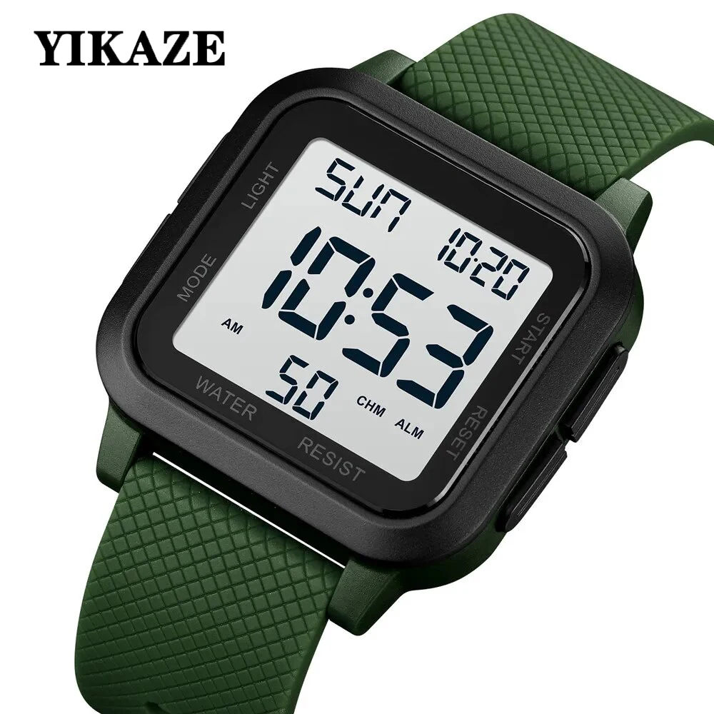 Yikaze-メンズデジタルスポーツウォッチ、電子腕時計、防 - Electronics Gadgets For Men のレビューと価格