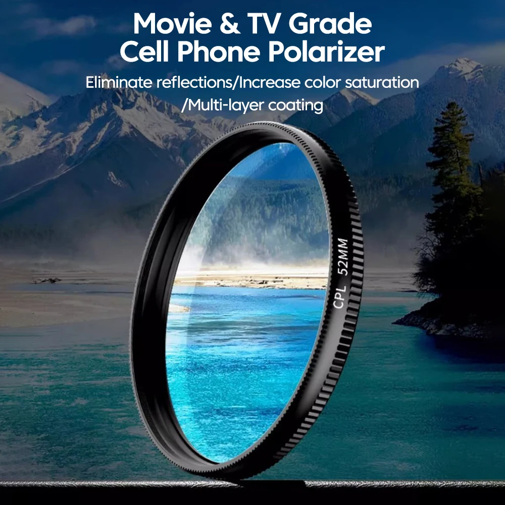 新しい52mm CPL携帯電話レンズフィルターレンズクリップ - Mobile Electronics Gadgets のレビューと価格
