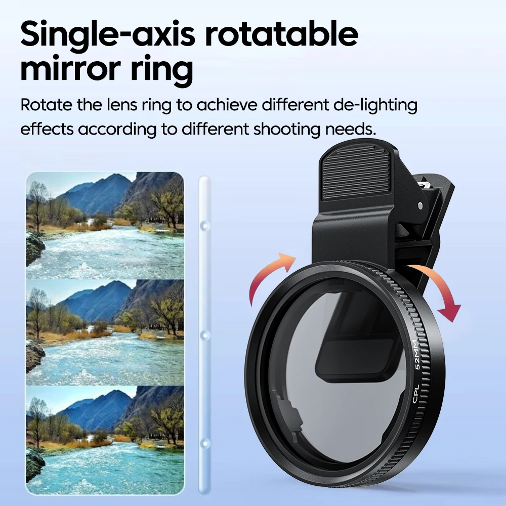 新しい52mm CPL携帯電話レンズフィルターレンズクリップ - Mobile Electronics Gadgets のレビューと価格